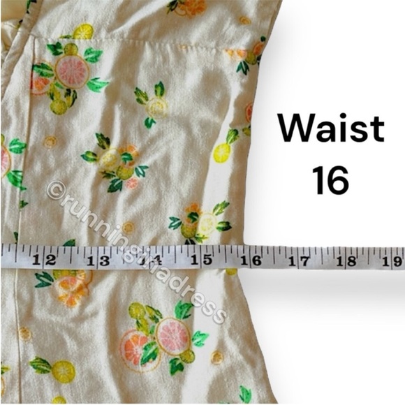 NWT Free People Like A Lady Mini Ruffle Dress Ivory Citrus Ditzy Floral Medium - Picture 10 of 11